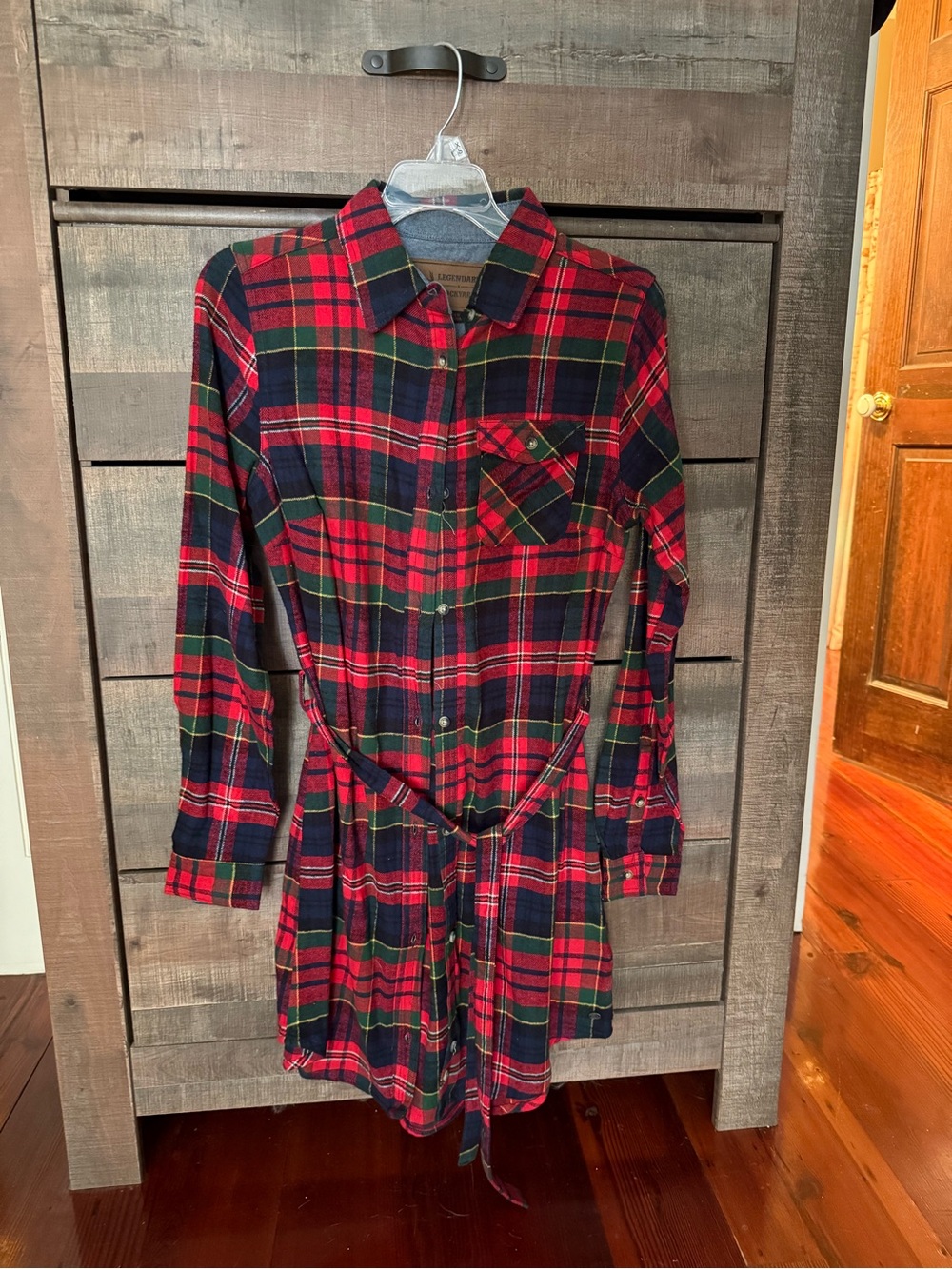 Legendary Whitetails Flannel Dress, Open Spaces dress, flannel dress XS nwot